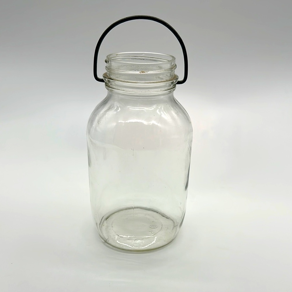 Clear Glass Jar with Handle